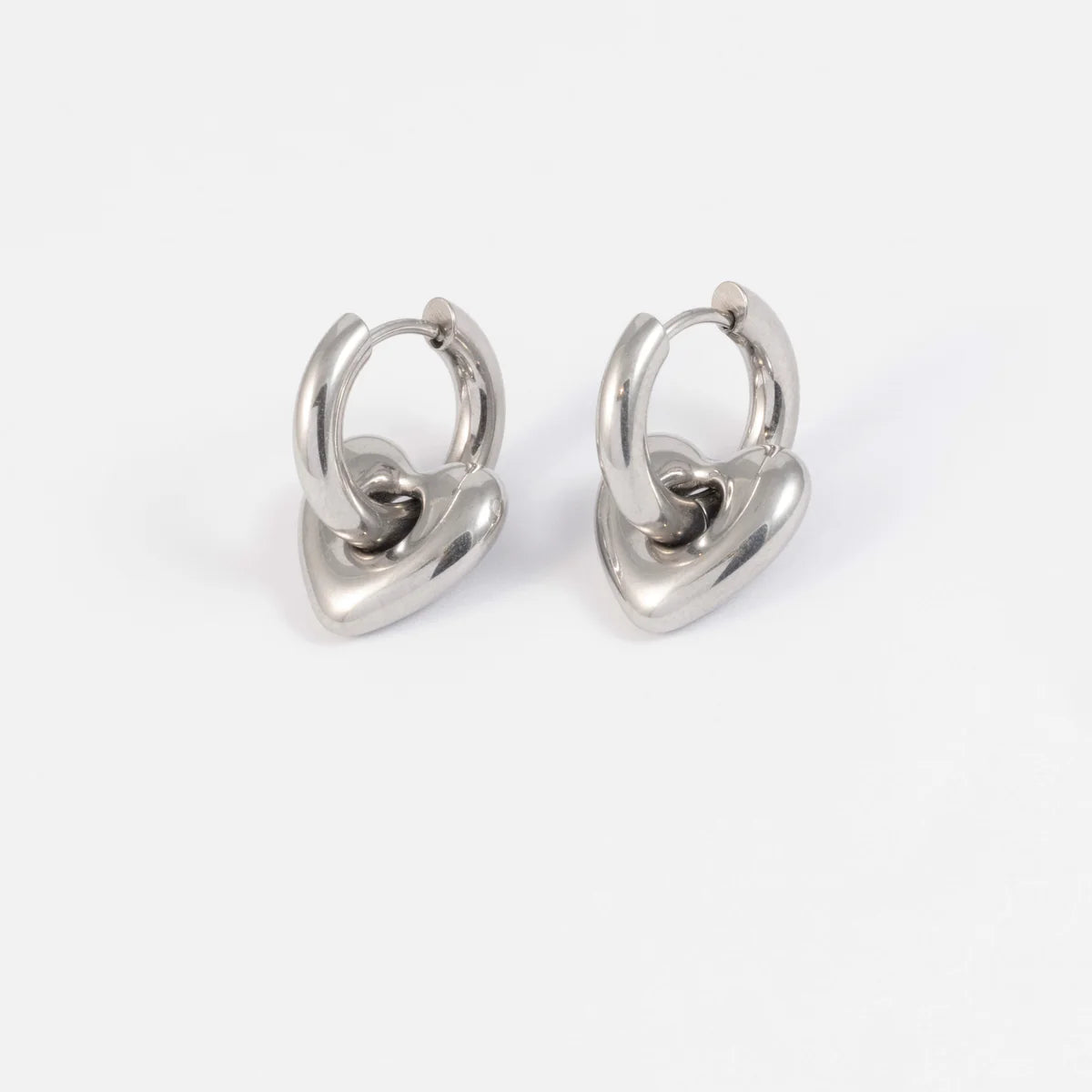 Silver hearts hoop
