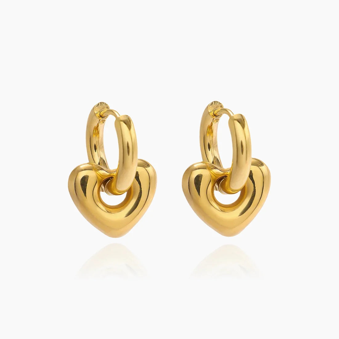 Gold hearts hoop