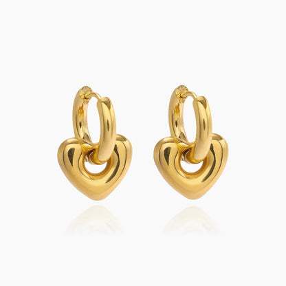 Gold hearts hoop