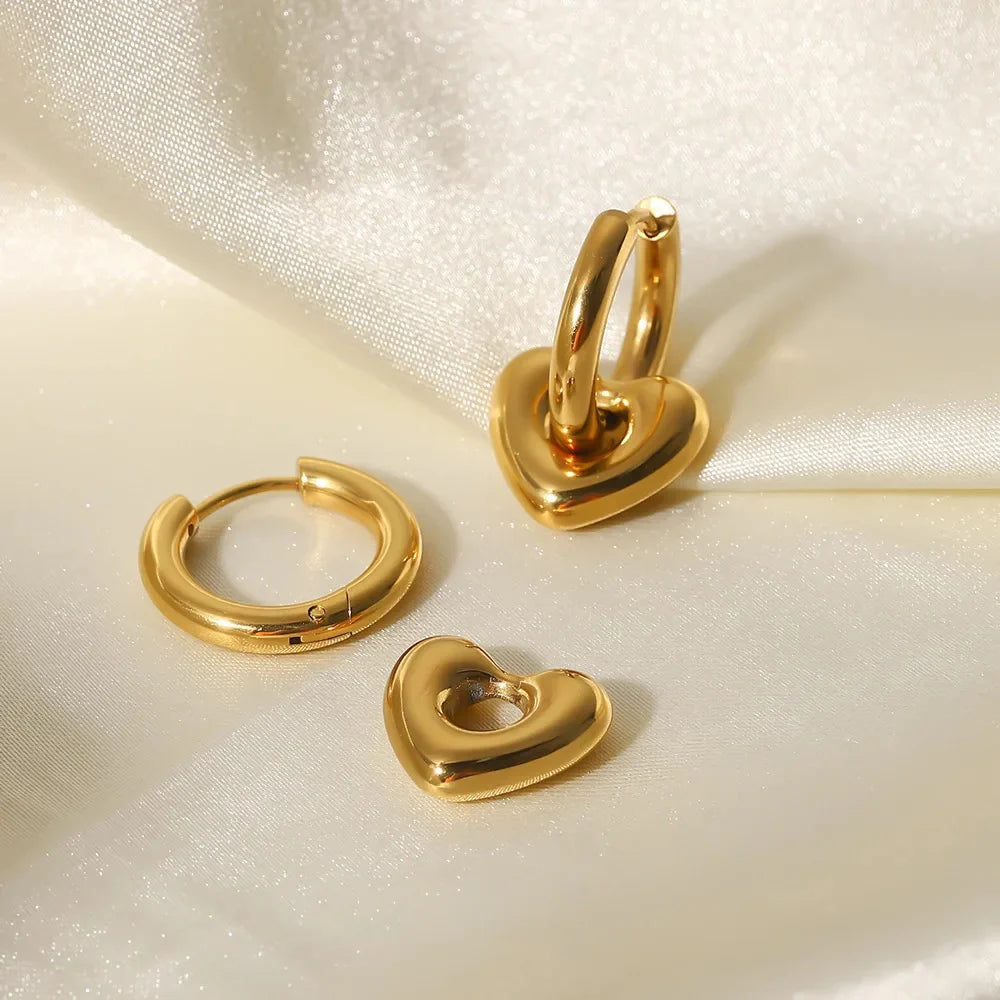 Gold hearts hoop