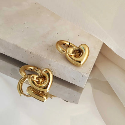Gold hearts hoop